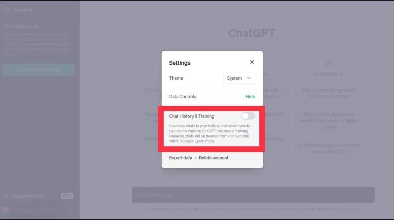 ChatGPT agora permite desligar salvamento de conversas que treinam IA