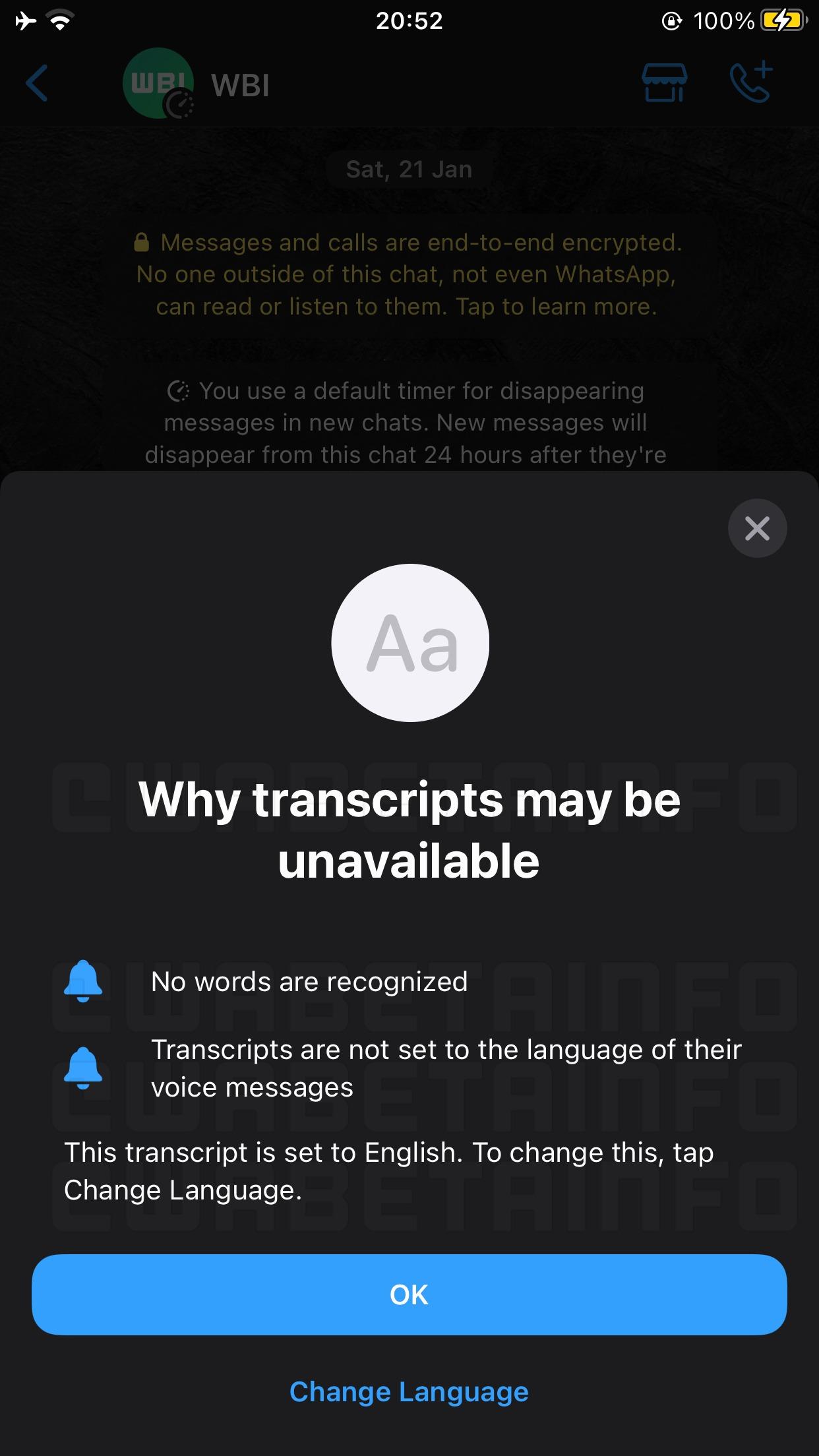 WhatsApp lança recurso de transcrição de áudio