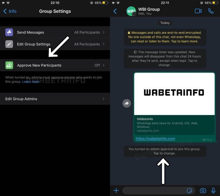 WhatsApp libera aprovação de participantes em grupos para todos no iPhone