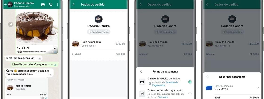 WhatsApp recebe pagamentos por produtos e serviços no app